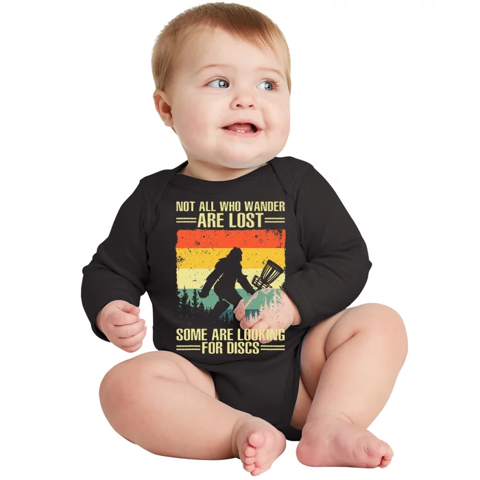 Funny Disc Golf Art For  Disc Golf Player Baby Long Sleeve Bodysuit