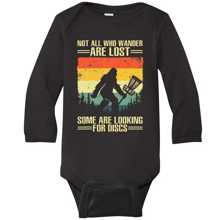 Funny Disc Golf Art For  Disc Golf Player Baby Long Sleeve Bodysuit