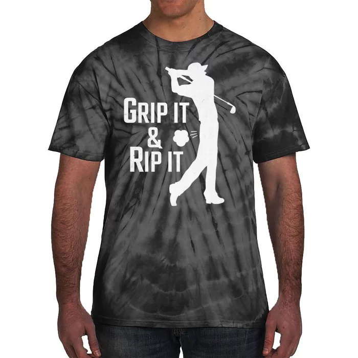 Funny Disc Golf Frolf Grip It And Rip It Frisbee Sport Tie-Dye T-Shirt