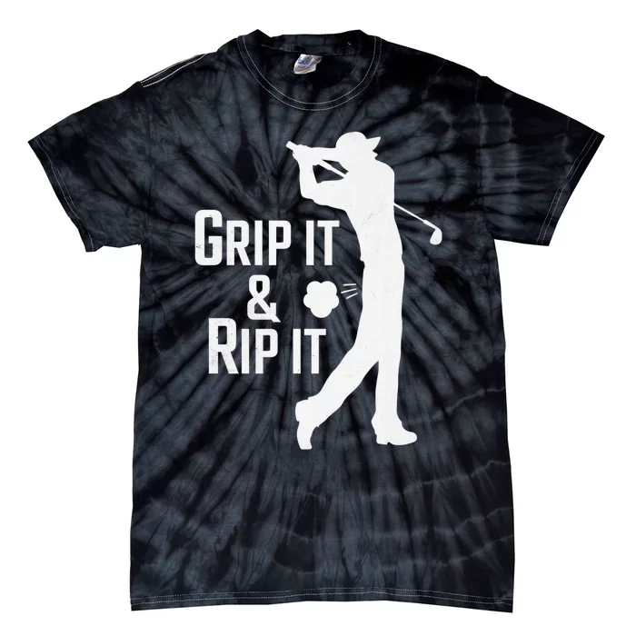 Funny Disc Golf Frolf Grip It And Rip It Frisbee Sport Tie-Dye T-Shirt