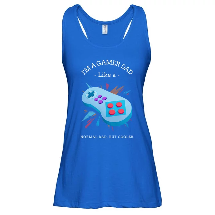 Fathers Day Gamer Dad Like A Normal Dad But Cooler Gift Ladies Essential Flowy Tank