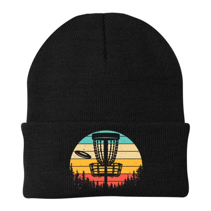 Funny Disc Golf Art For Vintage Disc Golfer Lovers Knit Cap Winter Beanie