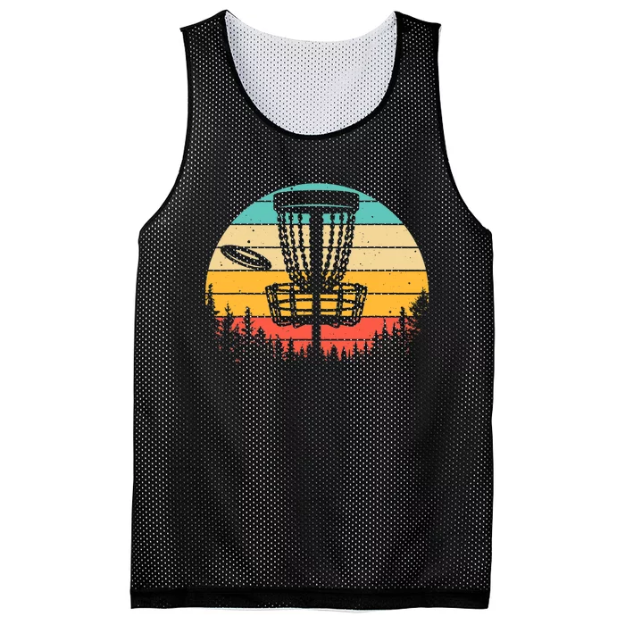 Funny Disc Golf Art For Vintage Disc Golfer Lovers Mesh Reversible Basketball Jersey Tank