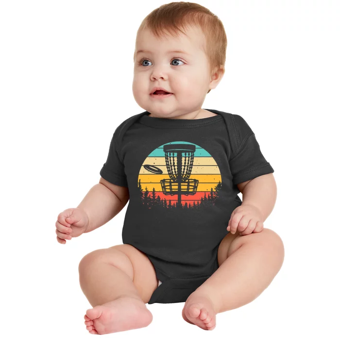 Funny Disc Golf Art For Vintage Disc Golfer Lovers Baby Bodysuit