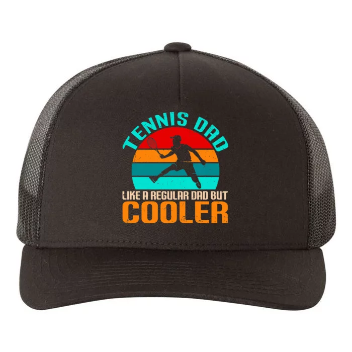 Father's Day Gift Tennis Dad Vintage Tennis Player Premium Yupoong Adult 5-Panel Trucker Hat