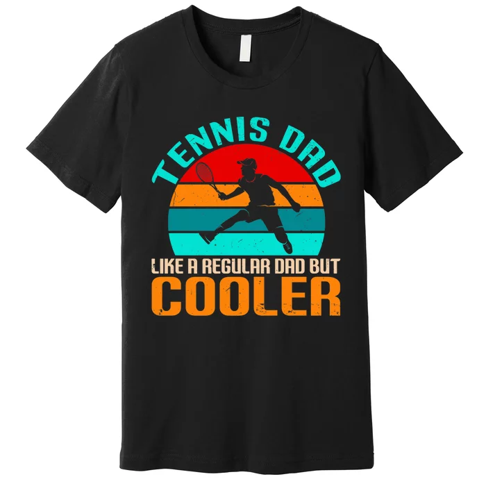 Father's Day Gift Tennis Dad Vintage Tennis Player Premium Premium T-Shirt