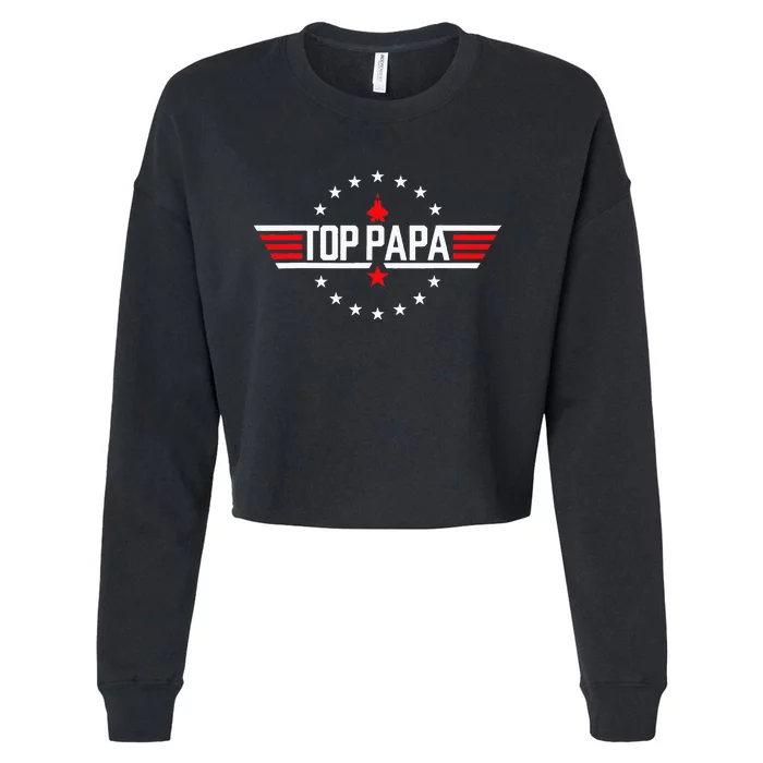 Fathers Day Gift Papa Gift From Grand Son Daughter Cropped Pullover Crew