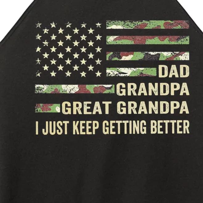 Fathers Day Gift from Grand Dad Grandpa Great Grandpa Women’s Perfect Tri Rocker Tank