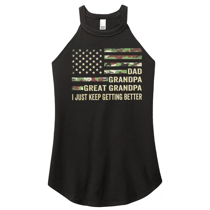 Fathers Day Gift from Grand Dad Grandpa Great Grandpa Women’s Perfect Tri Rocker Tank