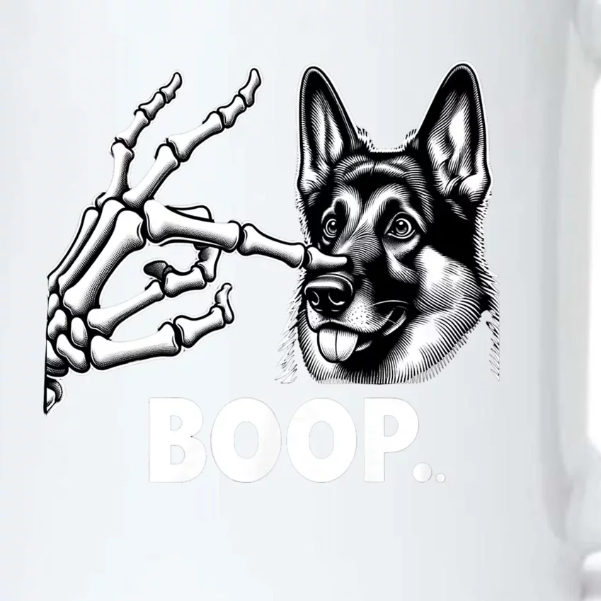 Funny Dog German Shepherd Skeleton Hand Boop Costume Black Color Changing Mug