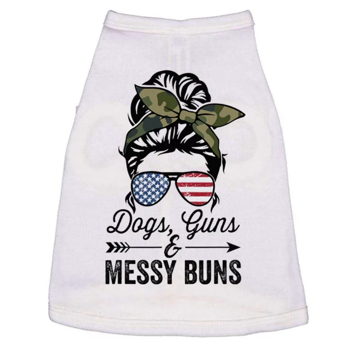 Funny DOGS GUNS & MESSY BUNS Wo Pro Gun Dog Lover Doggie Tank