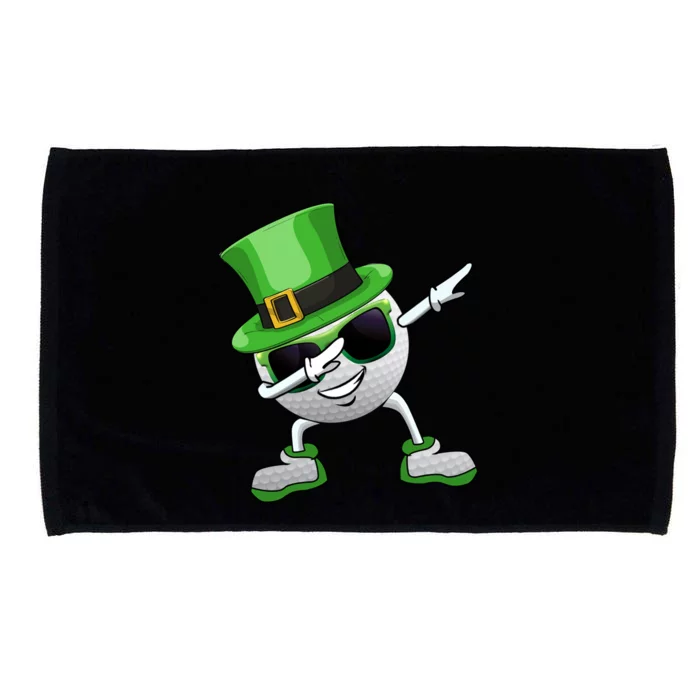 Funny Dabbing Golf Ball St Patricks Day Leprechauns Shamrock Funny Gift Microfiber Hand Towel