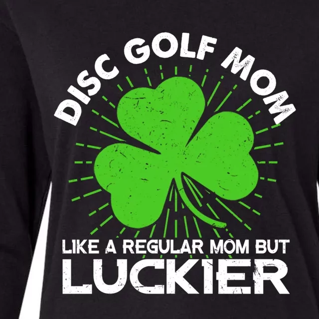 Funny Disc Golf Mom St Patrick's Day Lucky Irish Mama Gift Cute Gift Womens Cotton Relaxed Long Sleeve T-Shirt