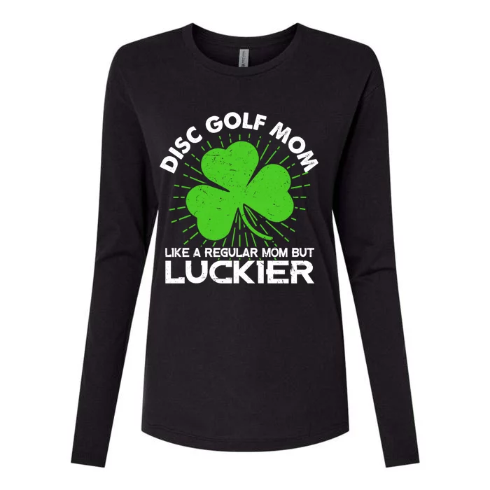 Funny Disc Golf Mom St Patrick's Day Lucky Irish Mama Gift Cute Gift Womens Cotton Relaxed Long Sleeve T-Shirt