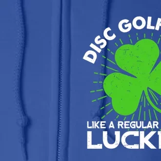 Funny Disc Golf Mom St Patrick's Day Lucky Irish Mama Gift Cute Gift Full Zip Hoodie