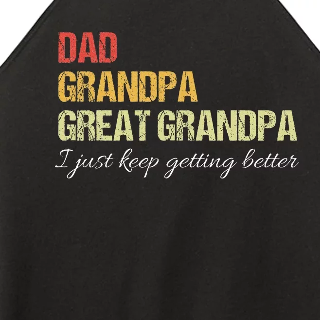 Fathers Day Gift from Grand Dad Grandpa Great Grandpa Women’s Perfect Tri Rocker Tank