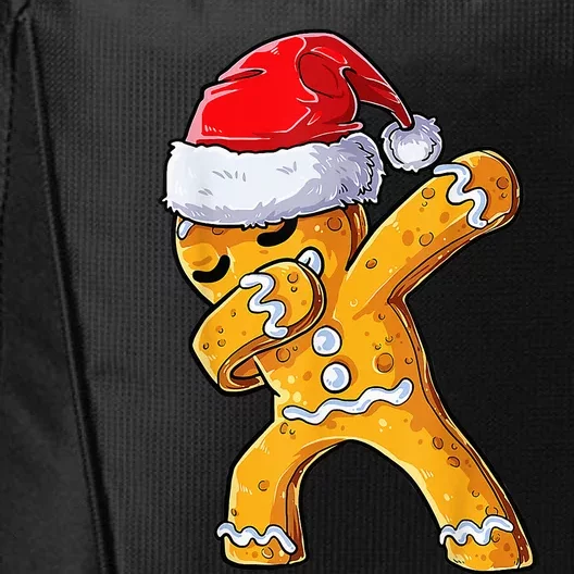 Festive Dabbing Gingerbread Cookie Santa Hat Holiday Gift City Backpack