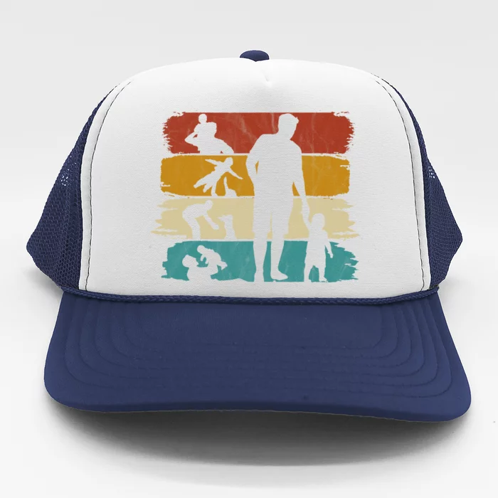 Father Day Gift Father Son Outfit Gift Retro Trucker Hat