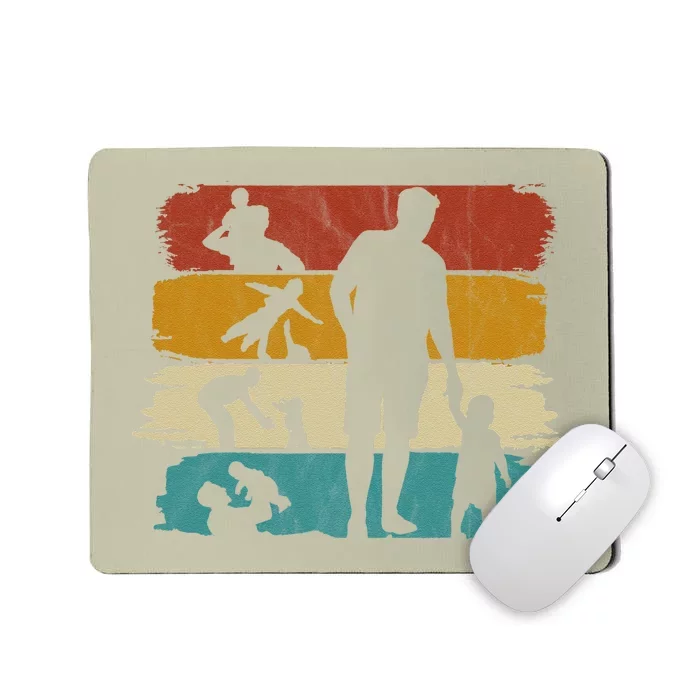 Father Day Gift Father Son Outfit Gift Retro Mousepad