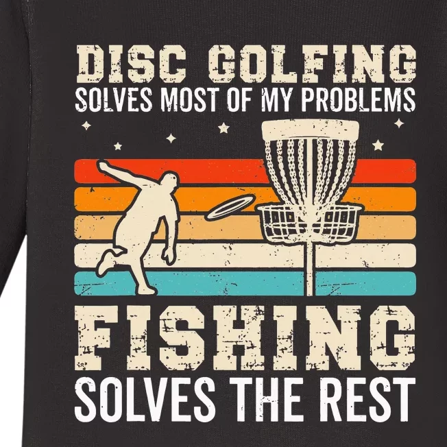 Funny Disc Golf Design For Disc Golfer Cool Fishing Lover Baby Long Sleeve Bodysuit