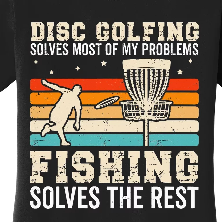 Funny Disc Golf Design For Disc Golfer Cool Fishing Lover Women's T-Shirt