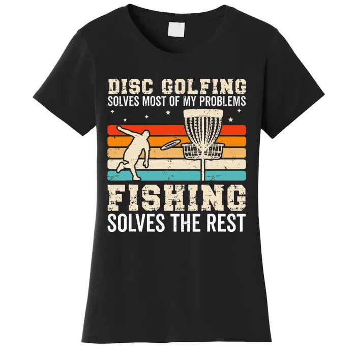 Funny Disc Golf Design For Disc Golfer Cool Fishing Lover Women's T-Shirt