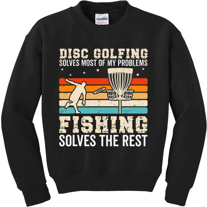 Funny Disc Golf Design For Disc Golfer Cool Fishing Lover Kids Sweatshirt