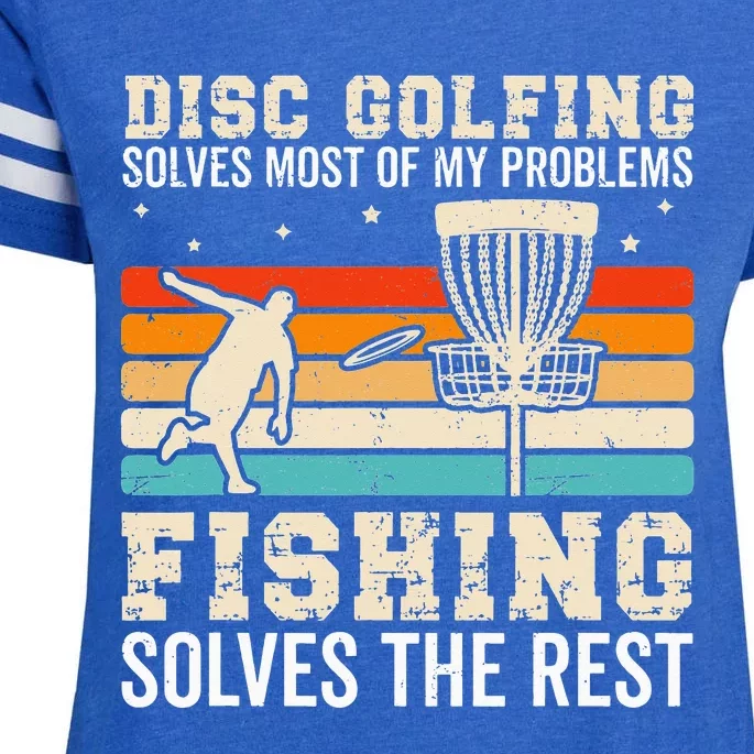 Funny Disc Golf Design For Disc Golfer Cool Fishing Lover Enza Ladies Jersey Football T-Shirt