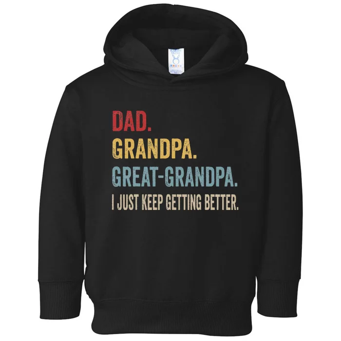 Fathers Day Gift From Grandkids Dad Grandpa Great Grandpa Toddler Hoodie