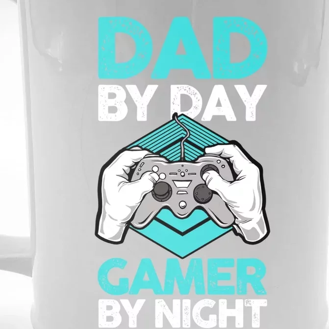 Fathers Day Gaming Gamer Daddy Dad By Day Gamer By Night Gift Front & Back Beer Stein