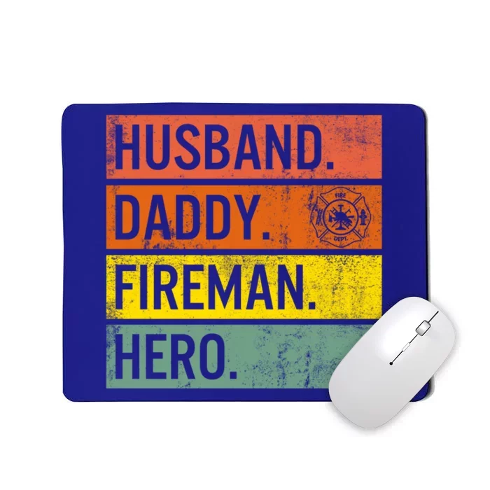 Fathers Day Husband Daddy Fire Hero Firefighter Grandpa Gift Mousepad