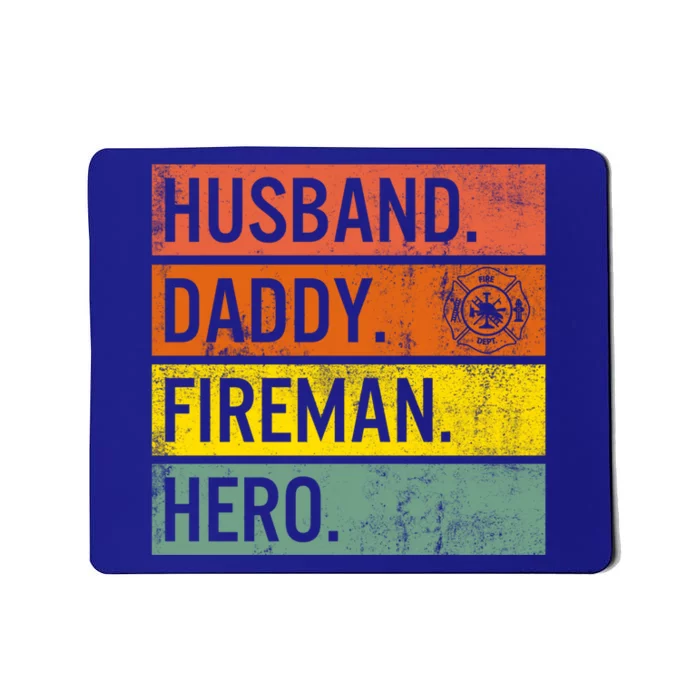 Fathers Day Husband Daddy Fire Hero Firefighter Grandpa Gift Mousepad