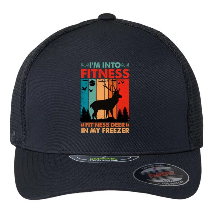 Funny Deer Hunter Gift Flexfit Unipanel Trucker Cap