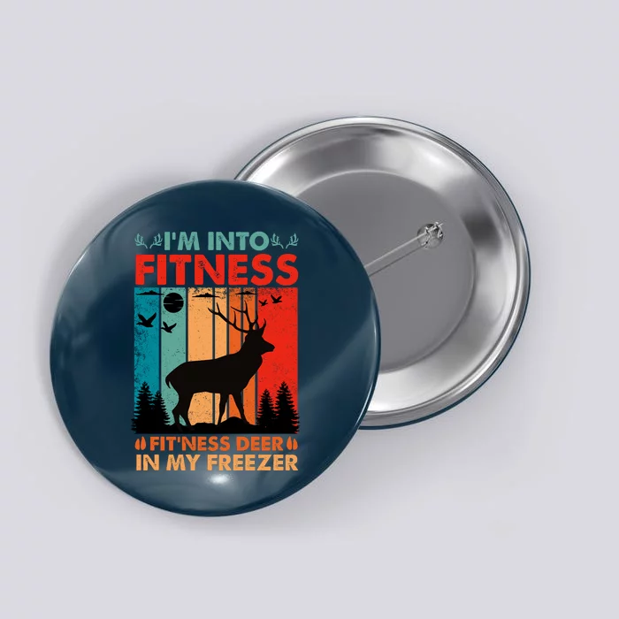 Funny Deer Hunter Gift Button