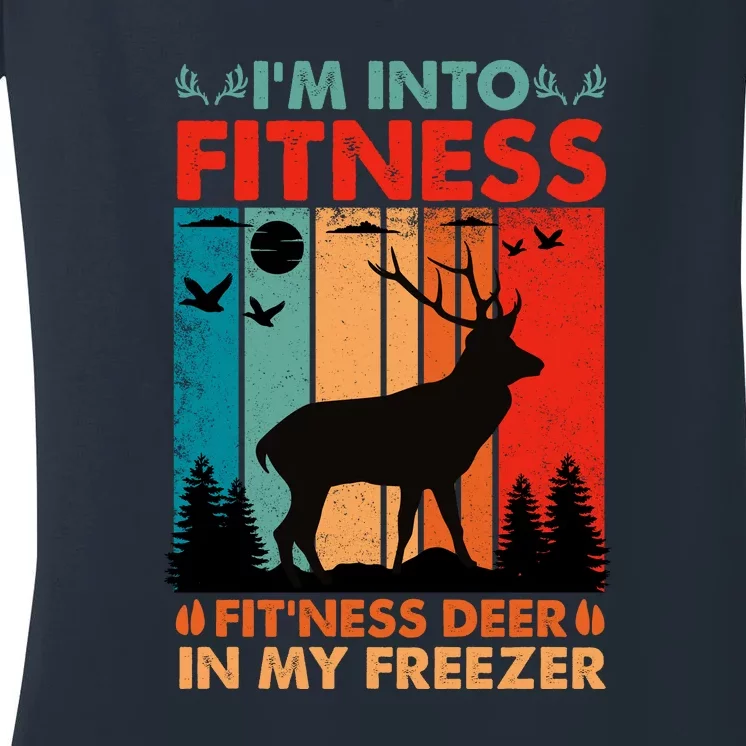 Funny Deer Hunter Gift Women's V-Neck T-Shirt