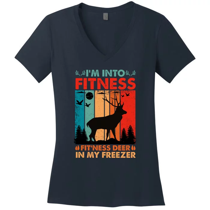 Funny Deer Hunter Gift Women's V-Neck T-Shirt