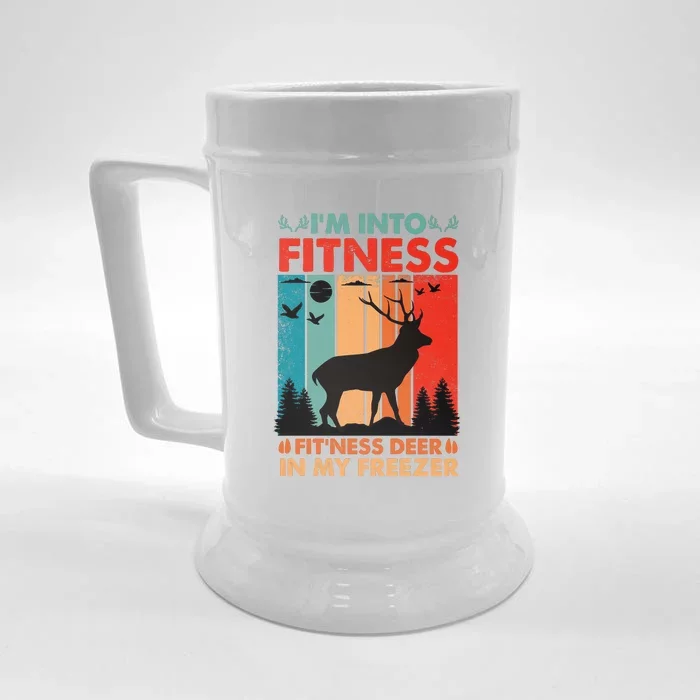 Funny Deer Hunter Gift Front & Back Beer Stein