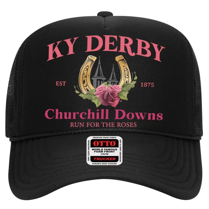 Frauen Derby Horse Racing High Crown Mesh Trucker Hat