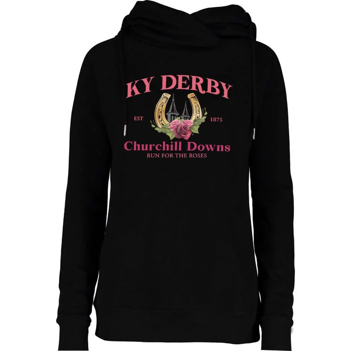 Frauen Derby Horse Racing Womens Funnel Neck Pullover Hood