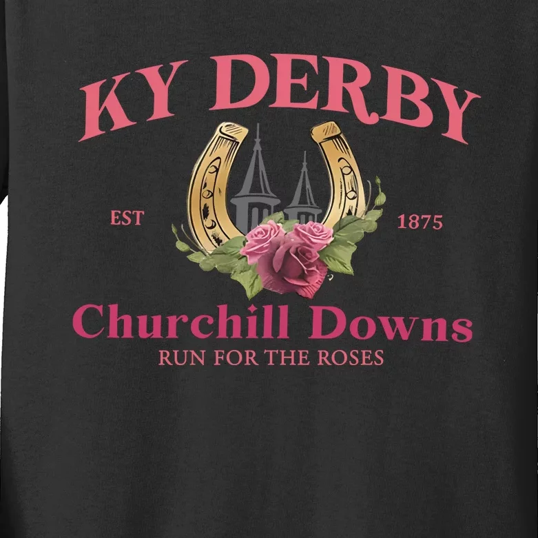 Frauen Derby Horse Racing Kids Long Sleeve Shirt