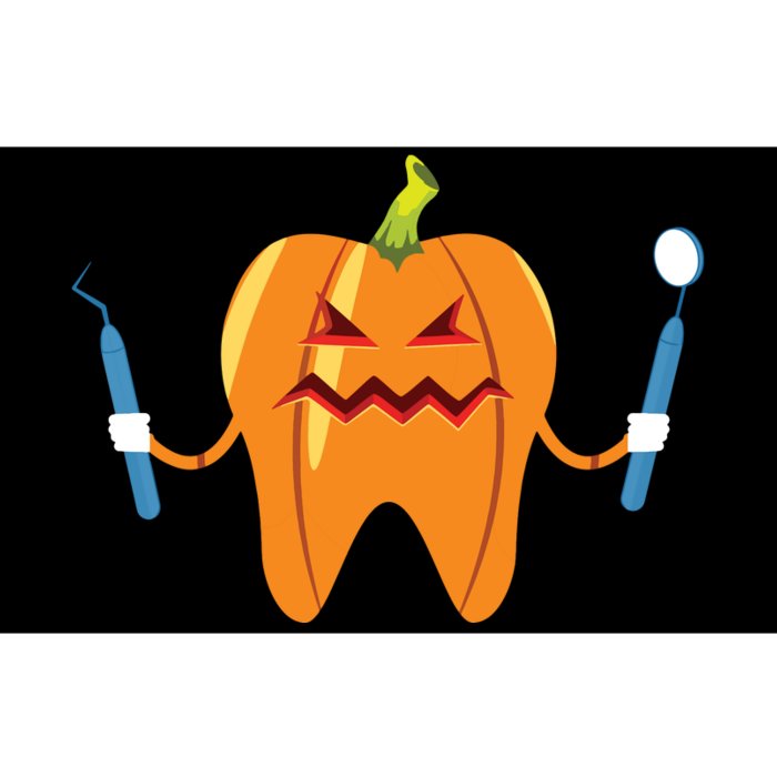 Funny Dental Halloween Tooth Pumpkin Dentist Bumper Sticker