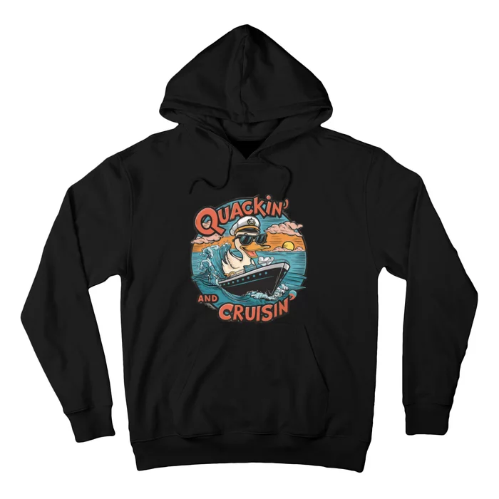 Funny Duck Hunting Hiding Cruise Duck Hunter Cruise Ship Hoodie