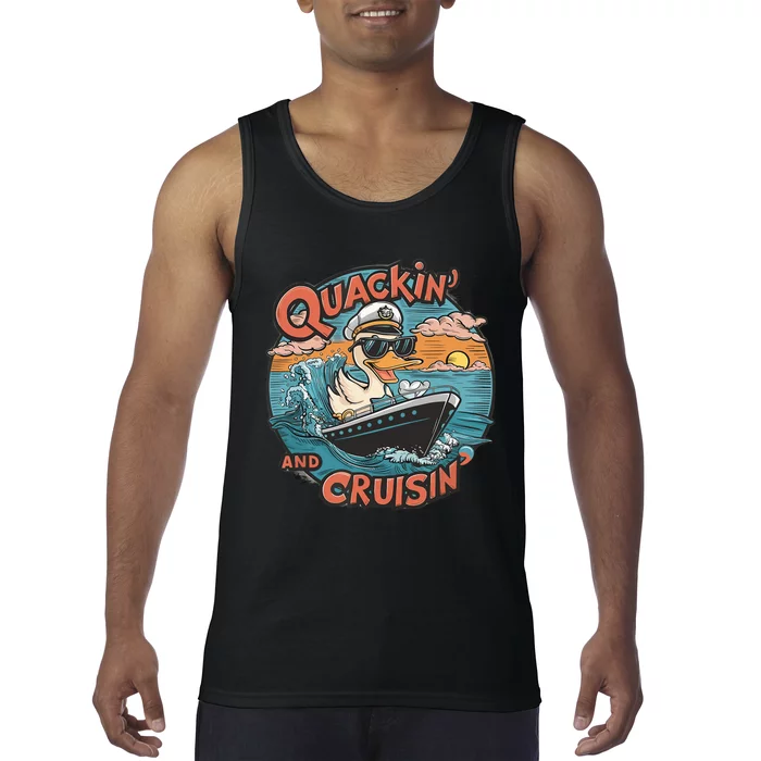 Funny Duck Hunting Hiding Cruise Duck Hunter Cruise Ship Tank Top