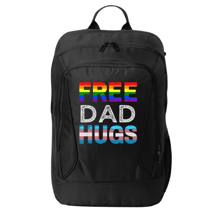 Free Dad Hugs Pride Month Proud Ally City Backpack