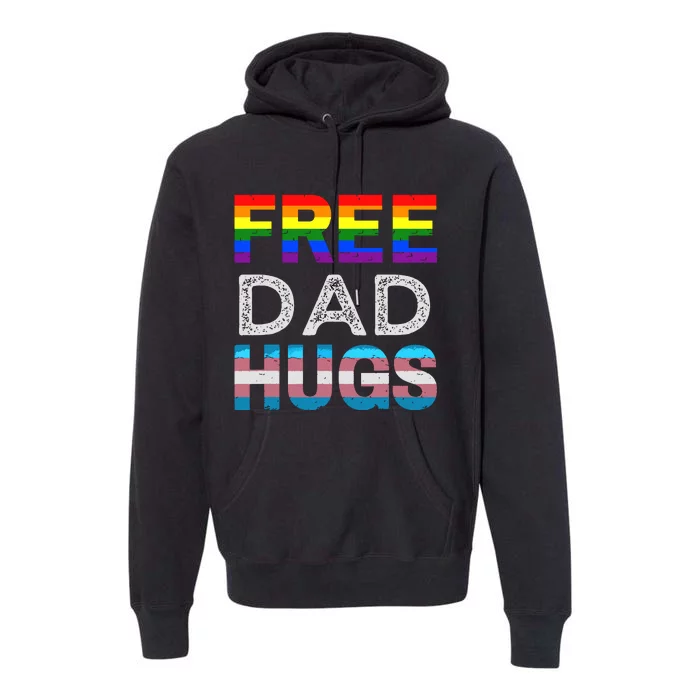 Free Dad Hugs Pride Month Proud Ally Premium Hoodie