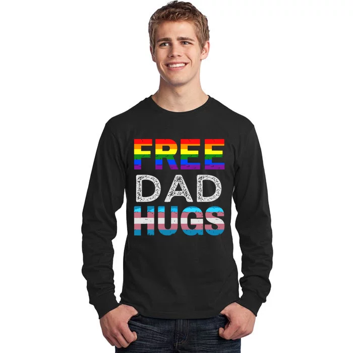 Free Dad Hugs Pride Month Proud Ally Tall Long Sleeve T-Shirt