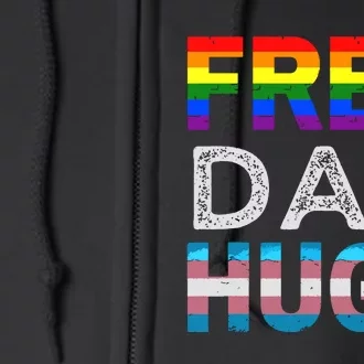 Free Dad Hugs Pride Month Proud Ally Full Zip Hoodie