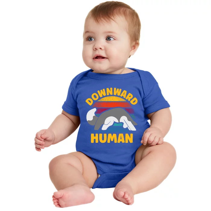 Funny Downward Hu Yoga Gift Baby Bodysuit