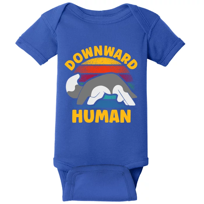 Funny Downward Hu Yoga Gift Baby Bodysuit