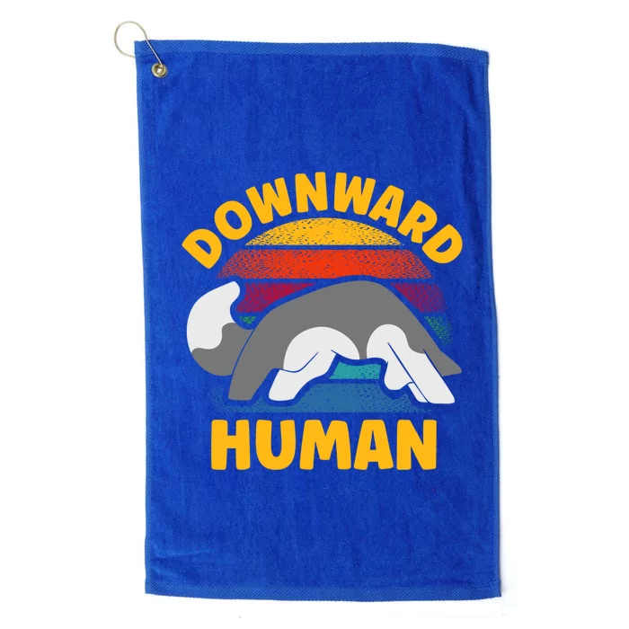 Funny Downward Hu Yoga Gift Platinum Collection Golf Towel